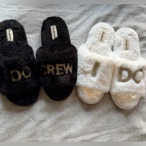 Draper James Ribbed Sole Slippers in Black and Cream